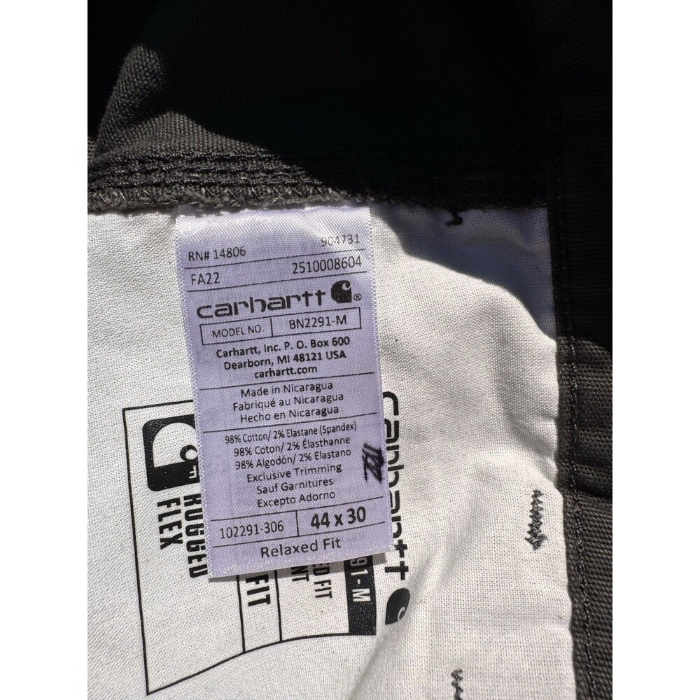 Carhartt Men's Relaxed Fit Rugged Fit Canvas Work Pants  44x30**READ Description - Picture 5 of 11
